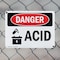 Signmission Acid Danger Sign, Plastic, 10in W x 7in L, 2PK OS-2PACK-DS-P-710-L-1017 - alternate 2